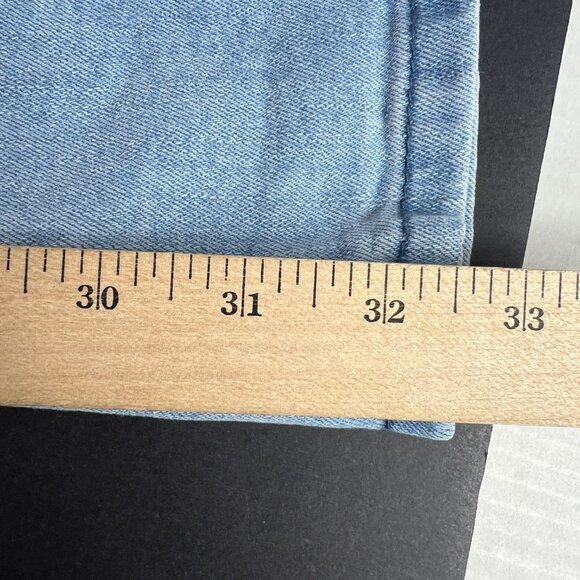 Dolls Kill X Betty Boop Jeans Women 31x32* Flare Mid Rise Light Blue Denim Tag L - Picture 12 of 16